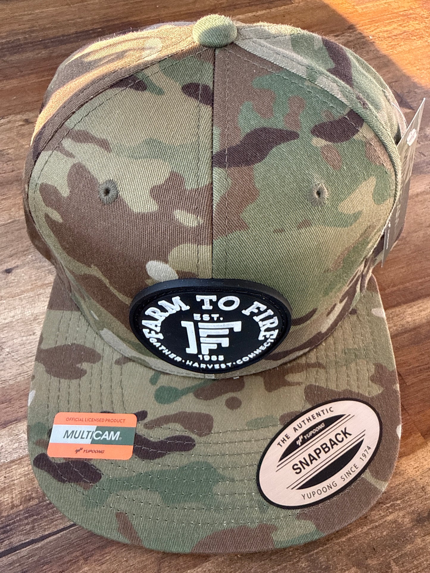 B3 Camo Flat Bill Hat Yupoong PVC Patch