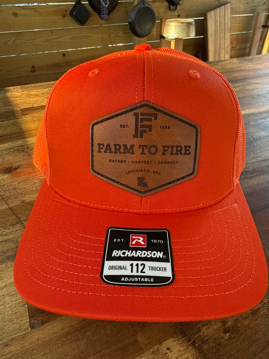 A3 Orange Richardson 112 Hat Diamond Leather