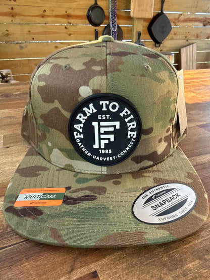 B3 Camo Flat Bill Hat Yupoong PVC Patch