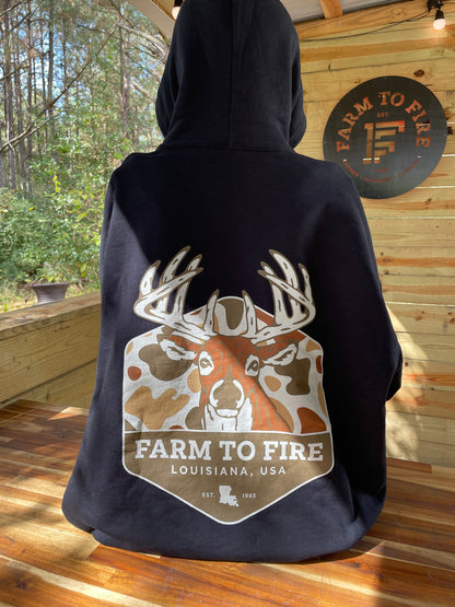 HOODIE - BUCK CAMO LOUISIANA