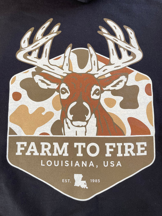 Deer Hunt Tshirt Black